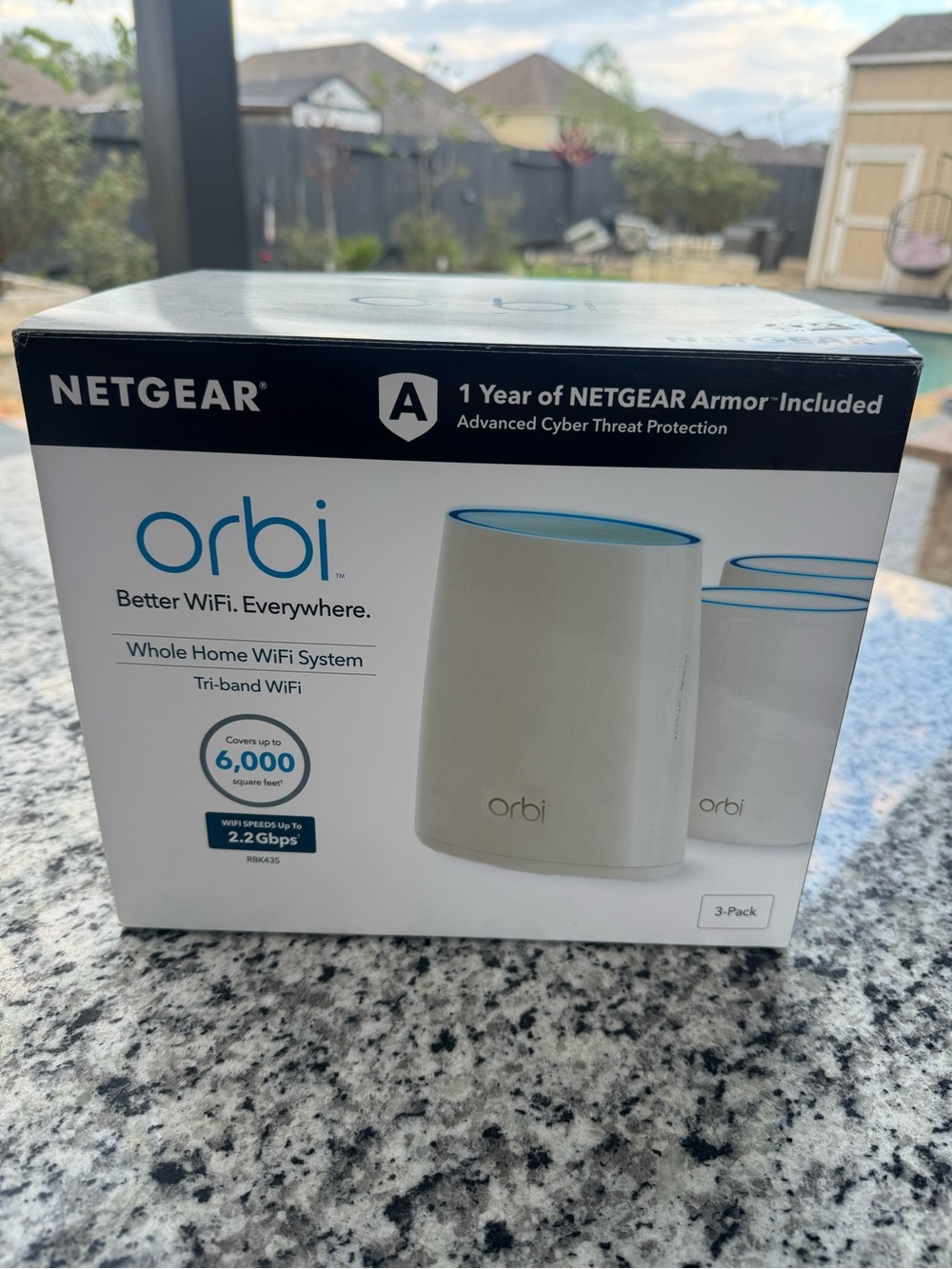 netgear orbi Whole Home WiFi System White with Blue Accents (3-Pack)